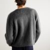 Brushed Mohair-Blend Cardigan - BK Brushed Mohair-Blend Cardigan - BK