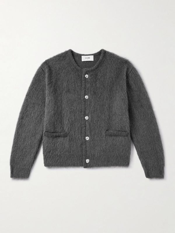 Brushed Mohair-Blend Cardigan Brushed Mohair-Blend Cardigan