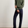 Triomphe Slim-Fit Logo-Embroidered Wool and Cashmere-Blend Sweater - OU Triomphe Slim-Fit Logo-Embroidered Wool and Cashmere-Blend Sweater - OU