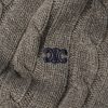 Logo-Embroidered Suede-Trimmed Cable-Knit Cashmere Sweater - CU Logo-Embroidered Suede-Trimmed Cable-Knit Cashmere Sweater - CU