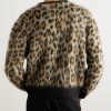 Cropped Leopard-Print Mohair-Blend Cardigan - BK