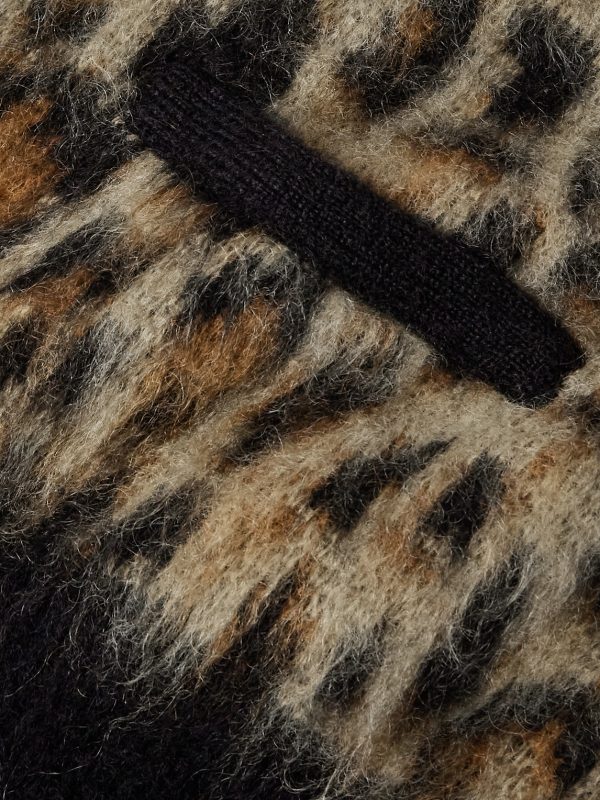 Cropped Leopard-Print Mohair-Blend Cardigan - E1