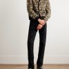 Cropped Leopard-Print Mohair-Blend Cardigan - OU
