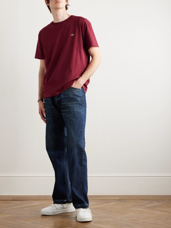 Logo-Embroidered Cotton-Jersey T-Shirt - OU Logo-Embroidered Cotton-Jersey T-Shirt - OU