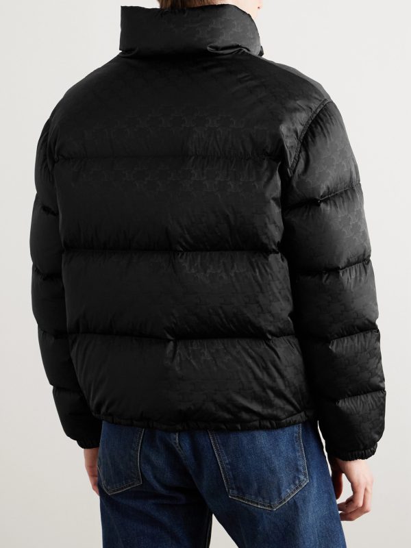 Quilted Logo-Jacquard Nylon Down Jacket - BK Quilted Logo-Jacquard Nylon Down Jacket - BK