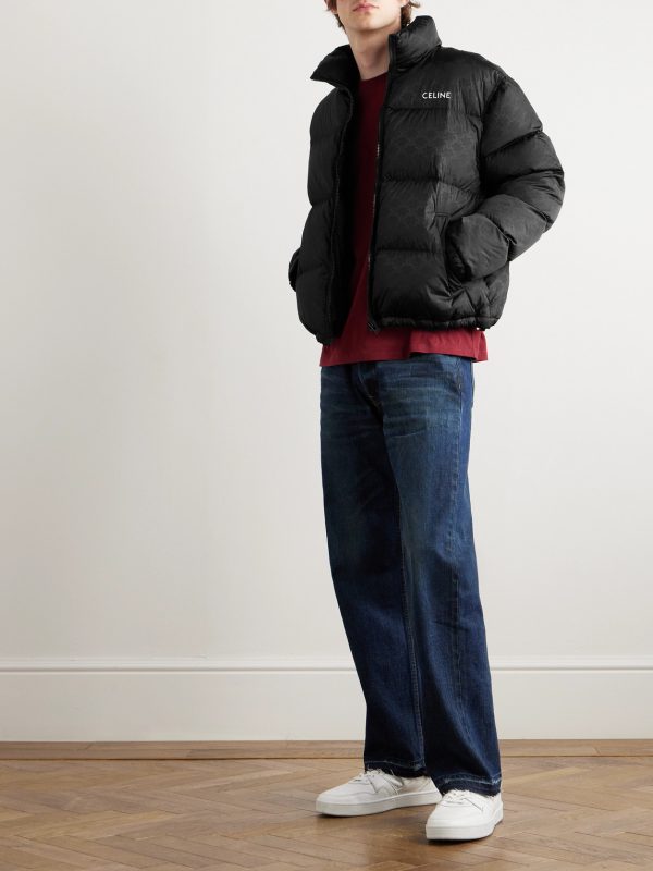 Quilted Logo-Jacquard Nylon Down Jacket - OU Quilted Logo-Jacquard Nylon Down Jacket - OU