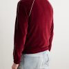 Slim-Fit Logo-Embroidered Cotton-Blend Velour Track Jacket - BK