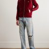 Slim-Fit Logo-Embroidered Cotton-Blend Velour Track Jacket - OU