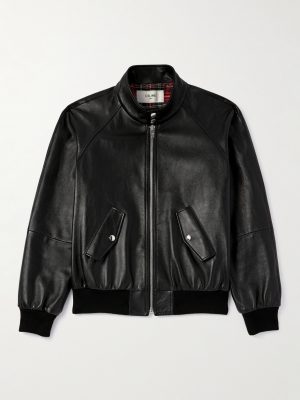 Slim-Fit Leather Blouson Jacket Slim-Fit Leather Blouson Jacket