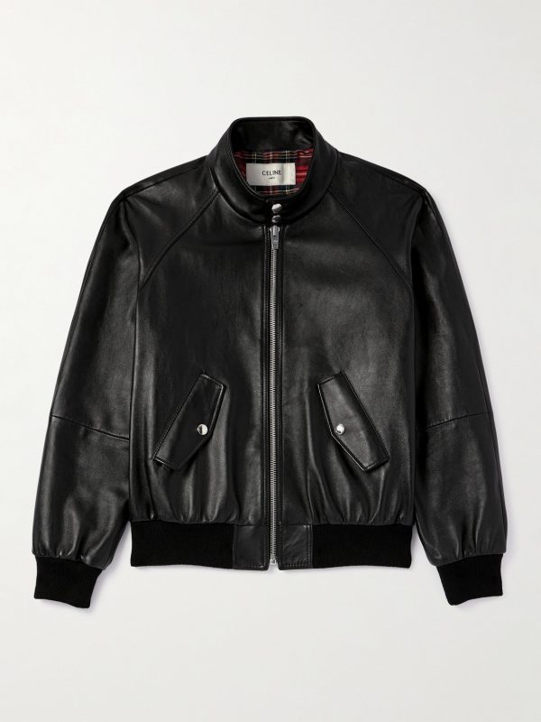 Slim-Fit Leather Blouson Jacket Slim-Fit Leather Blouson Jacket
