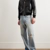 Slim-Fit Leather Blouson Jacket - OU Slim-Fit Leather Blouson Jacket - OU