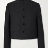 Pinstriped Wool and Silk-Blend Gabardine Blazer Pinstriped Wool and Silk-Blend Gabardine Blazer