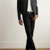 Pinstriped Wool and Silk-Blend Gabardine Blazer - OU Pinstriped Wool and Silk-Blend Gabardine Blazer - OU