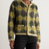 Checked Brushed Jacquard-Knit Cardigan - FR Checked Brushed Jacquard-Knit Cardigan - FR