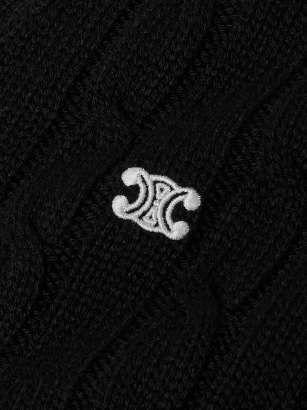 Logo-Embroidered Cable-Knit Cashmere Cardigan - E1 Logo-Embroidered Cable-Knit Cashmere Cardigan - E1