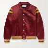 Teddy Logo-Embroidered Satin Varsity Jacket Teddy Logo-Embroidered Satin Varsity Jacket