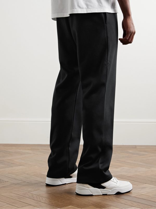 Straight-Leg Striped Jersey Sweatpants - BK Straight-Leg Striped Jersey Sweatpants - BK