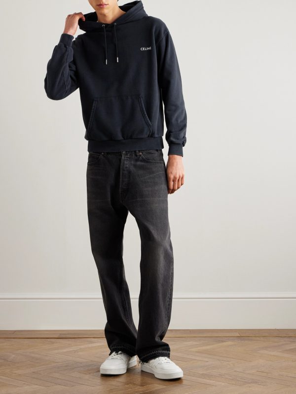 Logo-Print Cotton-Jersey Hoodie - OU