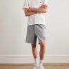 Straight-Leg Logo-Flocked Cotton-Jersey Drawstring Shorts - OU Straight-Leg Logo-Flocked Cotton-Jersey Drawstring Shorts - OU