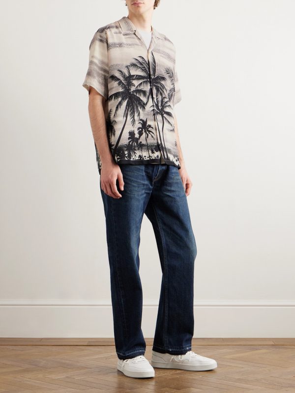 Hawaii Camp-Collar Printed Silk Crepe de Chine Shirt - OU Hawaii Camp-Collar Printed Silk Crepe de Chine Shirt - OU