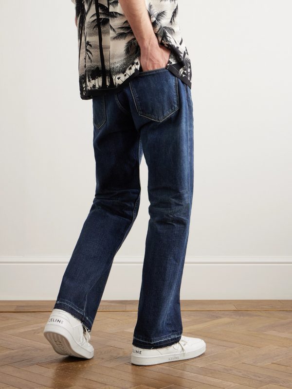 Wesley Straight-Leg Distressed Jeans - BK Wesley Straight-Leg Distressed Jeans - BK