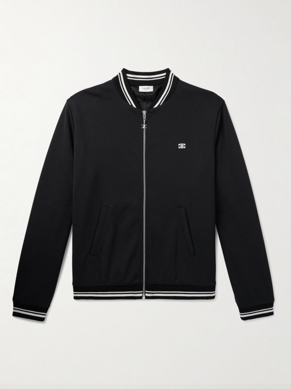 Teddy Slim-Fit Logo-Embroidered Jersey Jacket