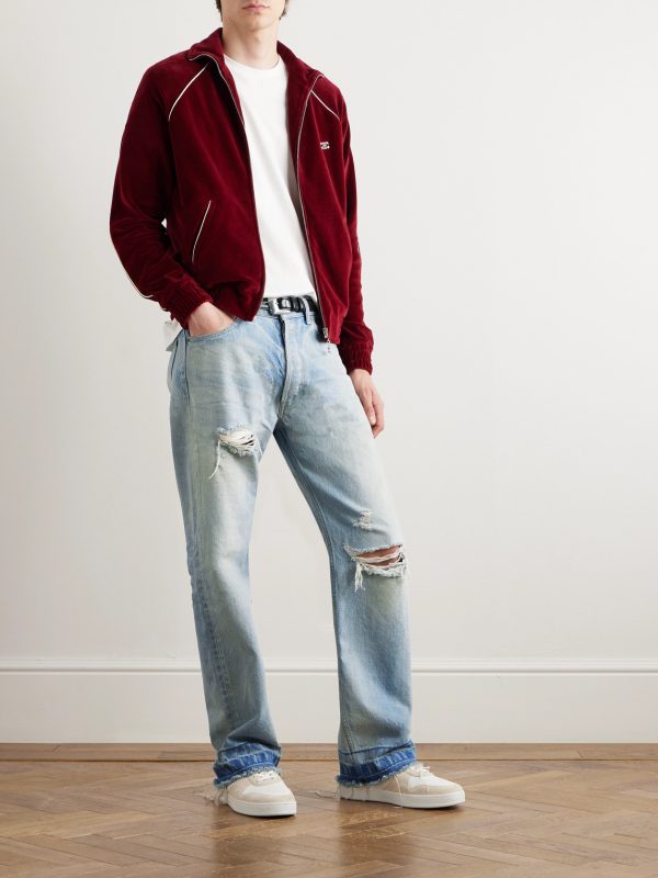 Wesley Straight-Leg Distressed Jeans - OU Wesley Straight-Leg Distressed Jeans - OU