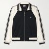 Logo-Embroidered Striped Tech-Jersey Track Jacket Logo-Embroidered Striped Tech-Jersey Track Jacket