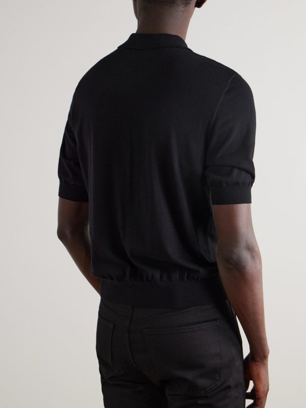 Slim-Fit Logo-Embroidered Cotton Polo Shirt - BK Slim-Fit Logo-Embroidered Cotton Polo Shirt - BK