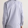 Slim-Fit Logo-Embroidered Striped Cotton Shirt - BK
