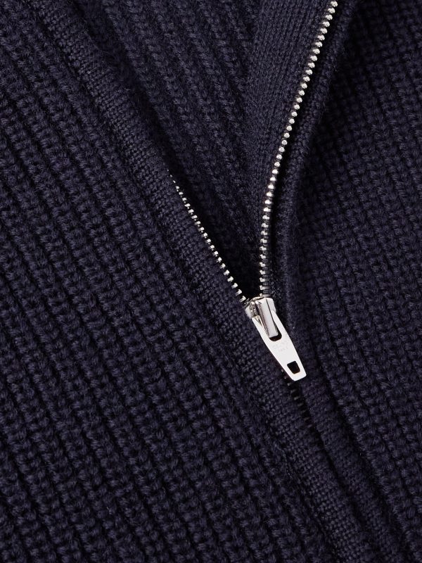 Logo-Appliquéd Wool Zip-Up Hoodie - CU