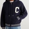Logo-Appliquéd Wool Zip-Up Hoodie - FR