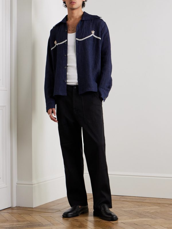 Straight-Leg TENCEL™ Lyocell-Blend Twill Trousers - OU Straight-Leg TENCEL™ Lyocell-Blend Twill Trousers - OU