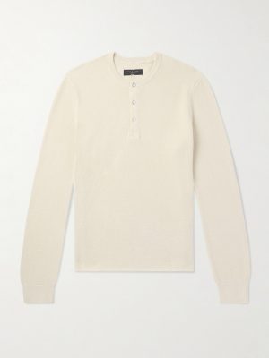 Dexter Honeycomb-Knit Organic Cotton Henley T-Shirt