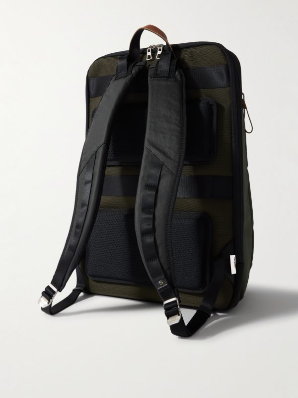 Bump L Canvas and Leather-Trimmed CORDURA® Nylon Backpack - BK Bump L Canvas and Leather-Trimmed CORDURA® Nylon Backpack - BK
