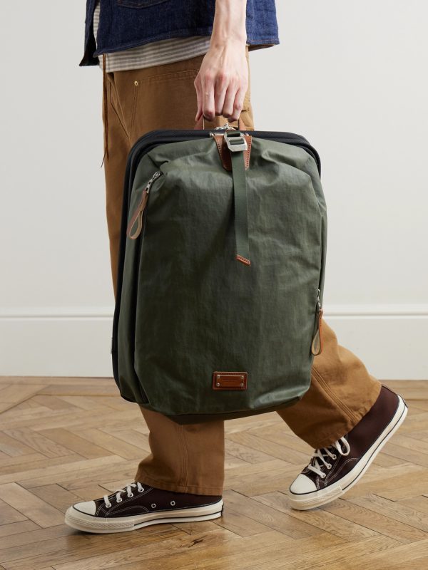Bump L Canvas and Leather-Trimmed CORDURA® Nylon Backpack - OU Bump L Canvas and Leather-Trimmed CORDURA® Nylon Backpack - OU
