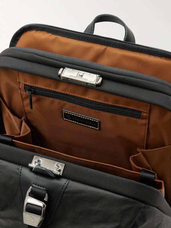 Bump L Canvas and Leather-Trimmed CORDURA® Nylon Backpack - E1 Bump L Canvas and Leather-Trimmed CORDURA® Nylon Backpack - E1