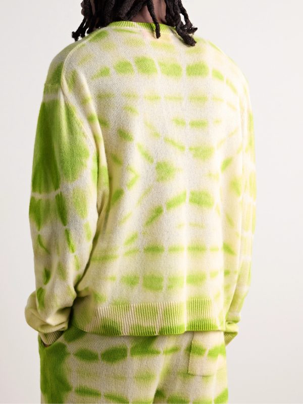 Trance Tie-Dyed Cashmere Sweater - BK Trance Tie-Dyed Cashmere Sweater - BK