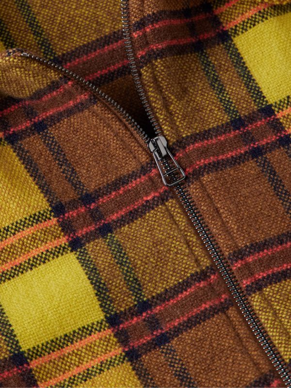 Ian Checked Cashmere Bomber Jacket - CU Ian Checked Cashmere Bomber Jacket - CU