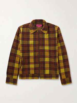 Ian Checked Cashmere Bomber Jacket