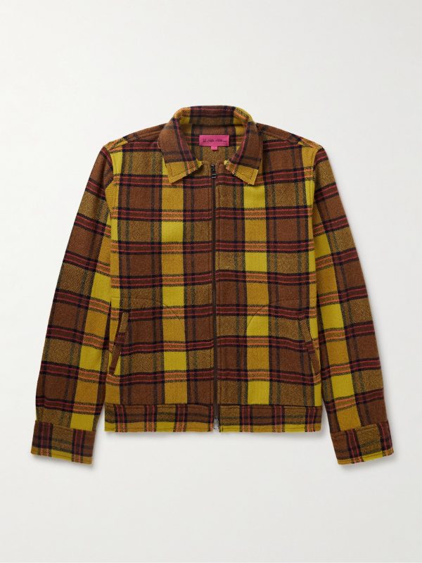 Ian Checked Cashmere Bomber Jacket Ian Checked Cashmere Bomber Jacket