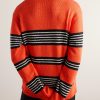 Nora Striped Cotton Sweater - BK Nora Striped Cotton Sweater - BK