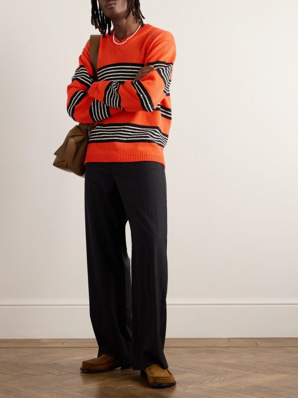 Nora Striped Cotton Sweater - OU Nora Striped Cotton Sweater - OU