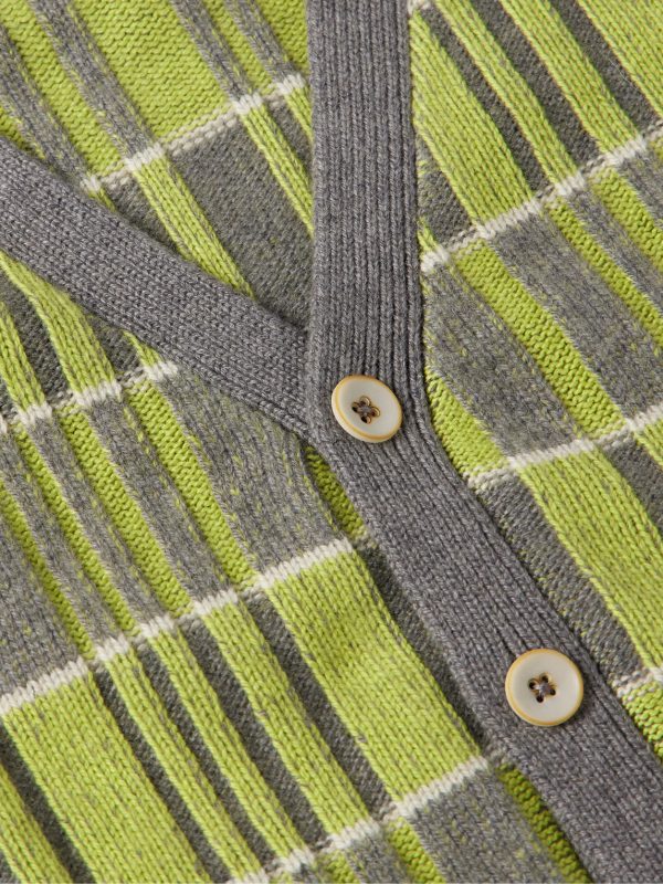 Intarsia-Knit Cashmere Cardigan - CU Intarsia-Knit Cashmere Cardigan - CU