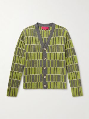 Intarsia-Knit Cashmere Cardigan