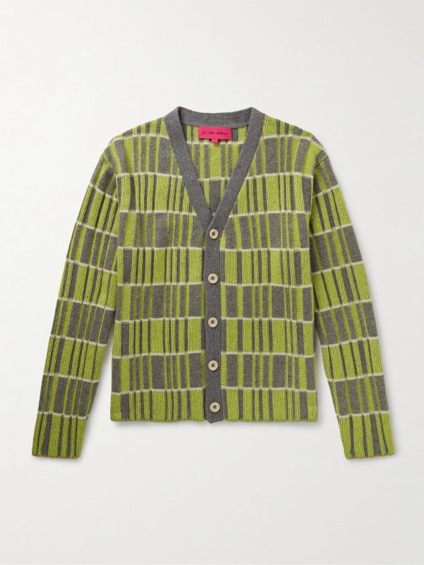 Intarsia-Knit Cashmere Cardigan Intarsia-Knit Cashmere Cardigan