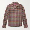 Burnout Camp-Collar Checked Wool Shirt Burnout Camp-Collar Checked Wool Shirt