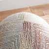 Island Striped Velour Pouf - CU Island Striped Velour Pouf - CU