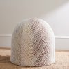 Island Striped Velour Pouf Island Striped Velour Pouf