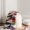 Island Striped Velour Pouf - OU Island Striped Velour Pouf - OU